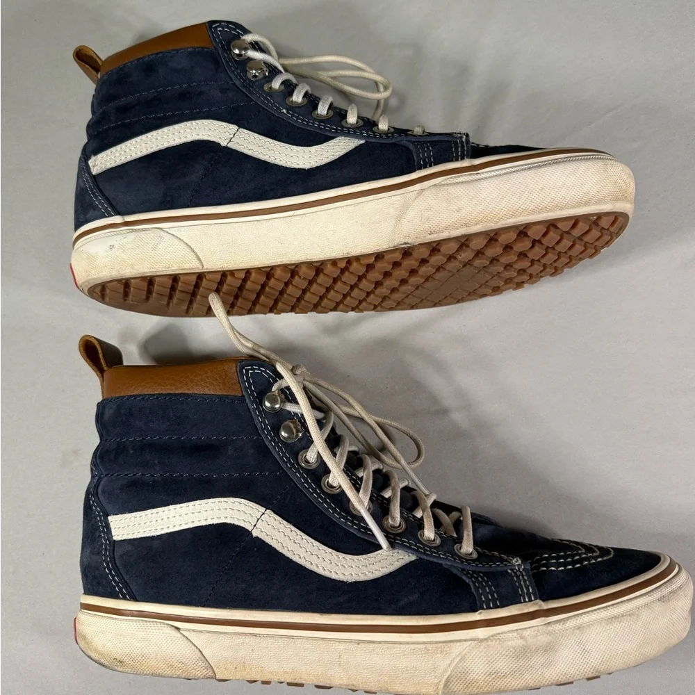 Vans Sk8-Hi MTE Men’s 9 Navy Suede Fleece Lined Boots Y2K Skater Wear‎
